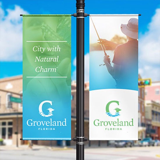 City of Groveland brand visual on a banner.
